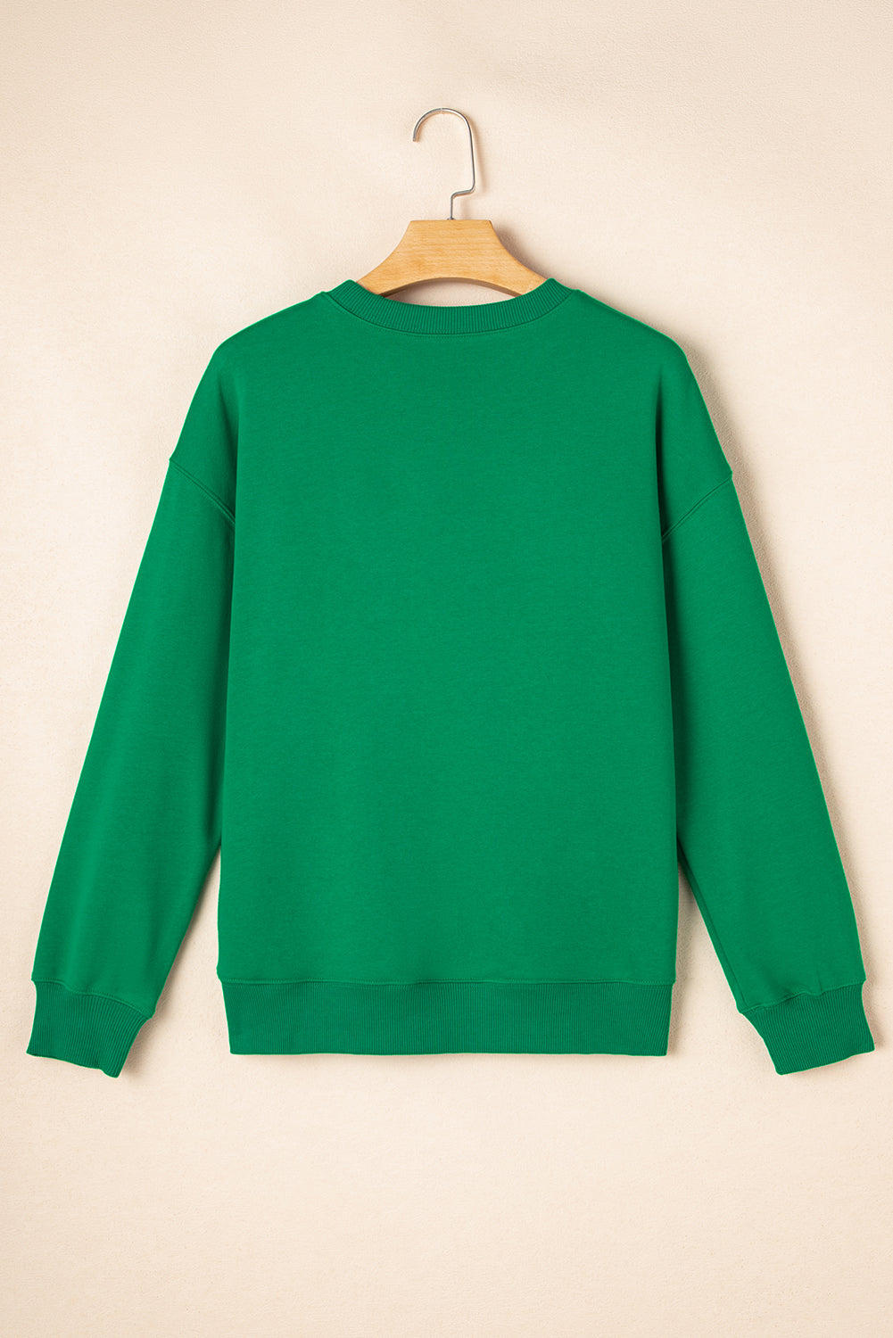 Dark Green Sequin MERRY Sweatshirt