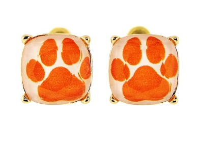 Paw Print Square Studs