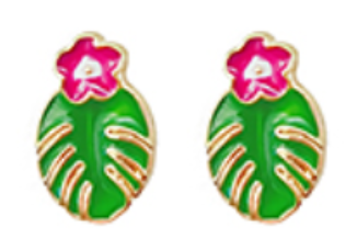 Tropical Multi Enamel Earrings