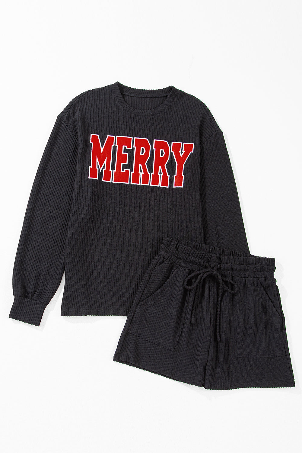 Corded MERRY Pajama Set