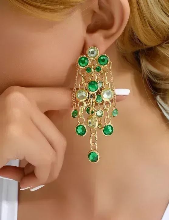 Rhinestone Inlay Drop