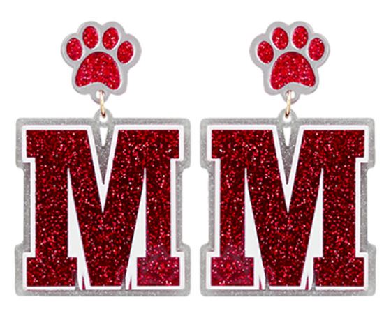 MSU Glitter Game Day Earrings