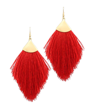 Capped Tassel Earrings - large