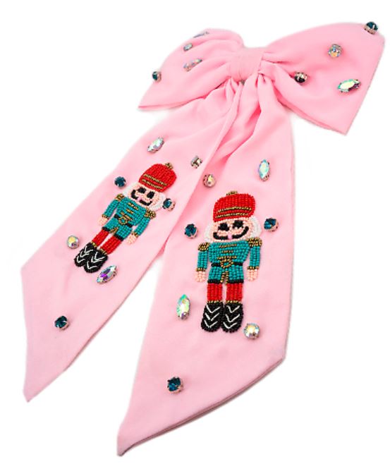 Nutcracker Pink Hair Bow