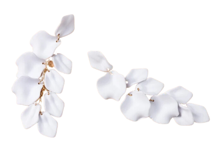 Color Coated Petal Drop Earrings