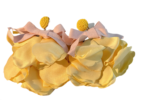 Flower Cloth Drop Earrings