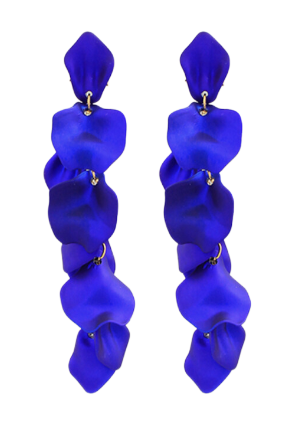 Metallic Petal Drop Earrings