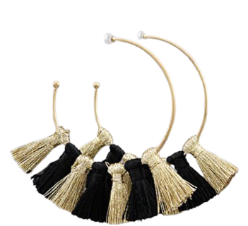 College Color Tassel Earrings
