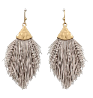 Capped Tassel Earrings - small