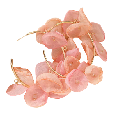 Chiffon Flower Earrings