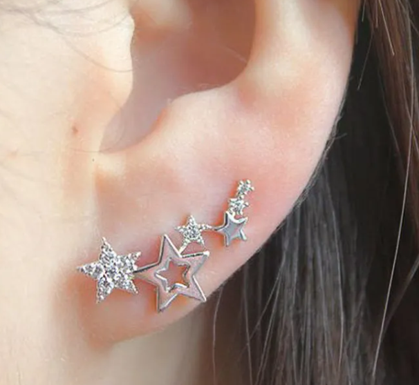 Rhinestone Mini Star Studs