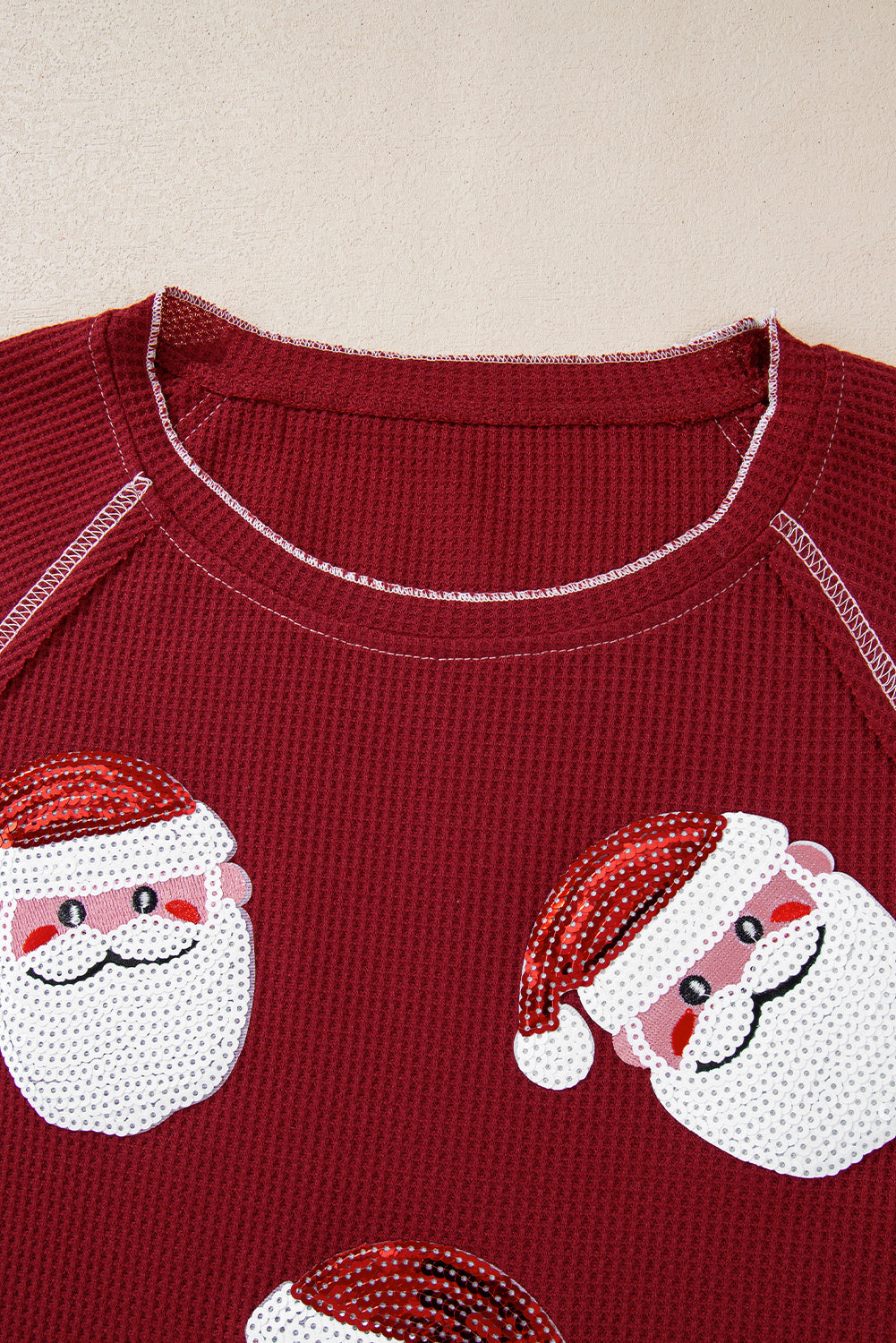 Red Sequin Santa Claus Sweatshirt