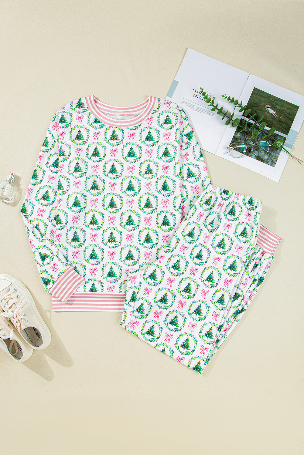 Christmas Tree Print Lounge Set
