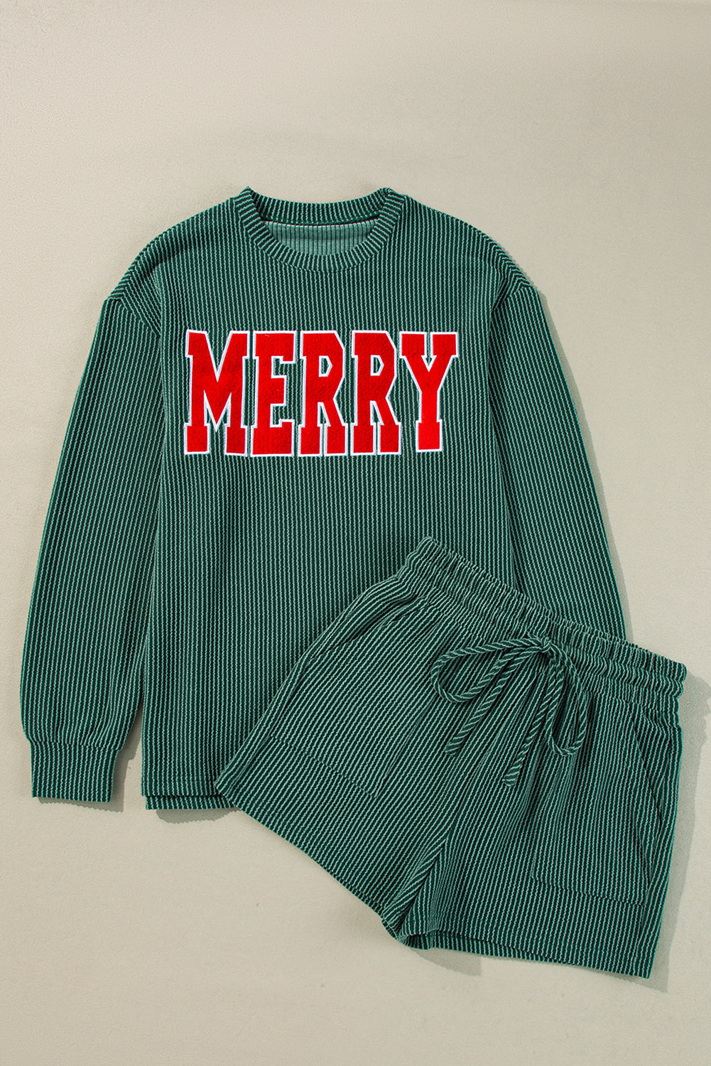 Corded MERRY Pajama Set