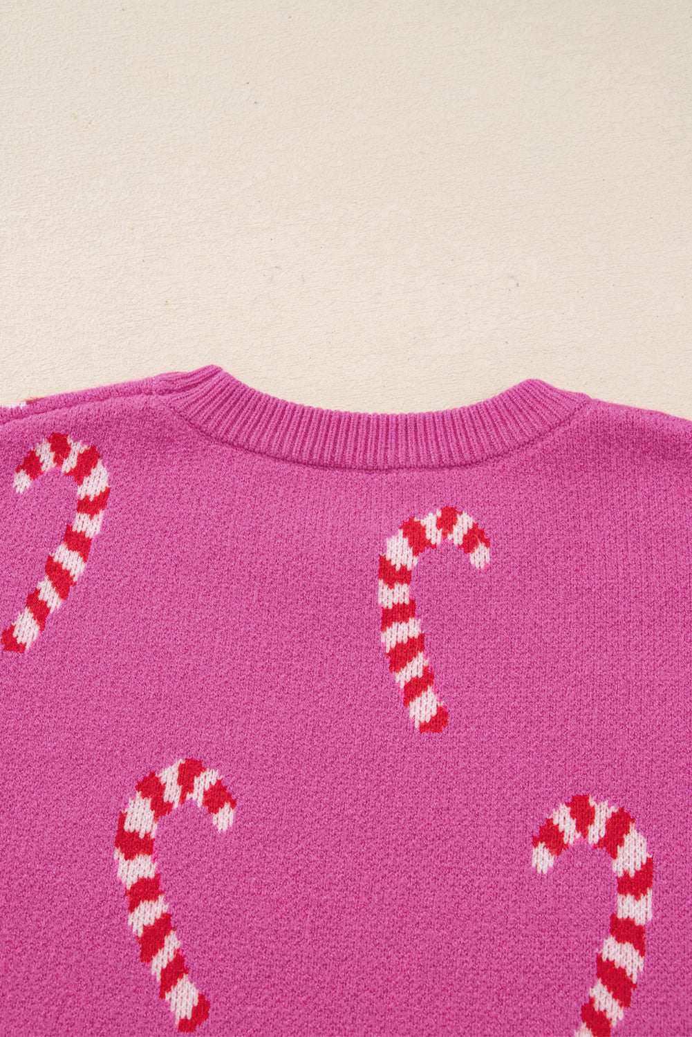 Pink Christmas Candy Cane Sweater