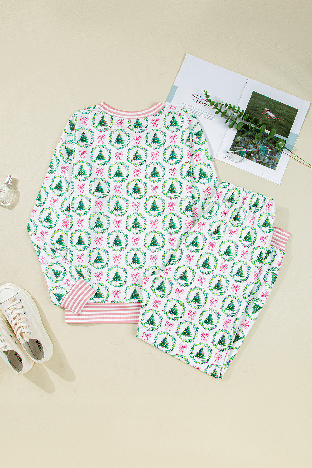 Christmas Tree Print Lounge Set