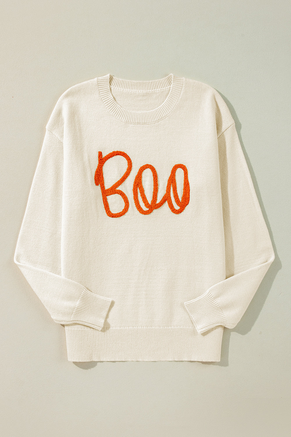 Halloween Boo Knit Sweater