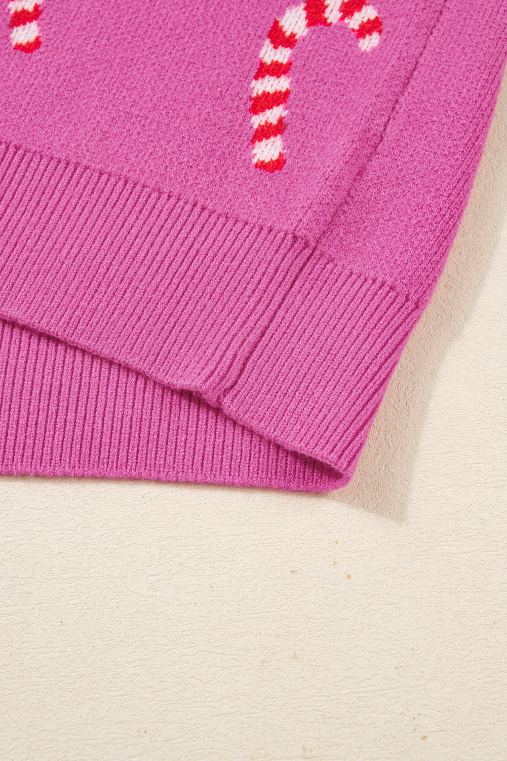 Pink Christmas Candy Cane Sweater