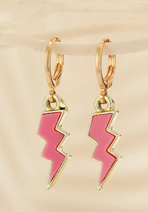 Lightning Bolt Retro Earrings