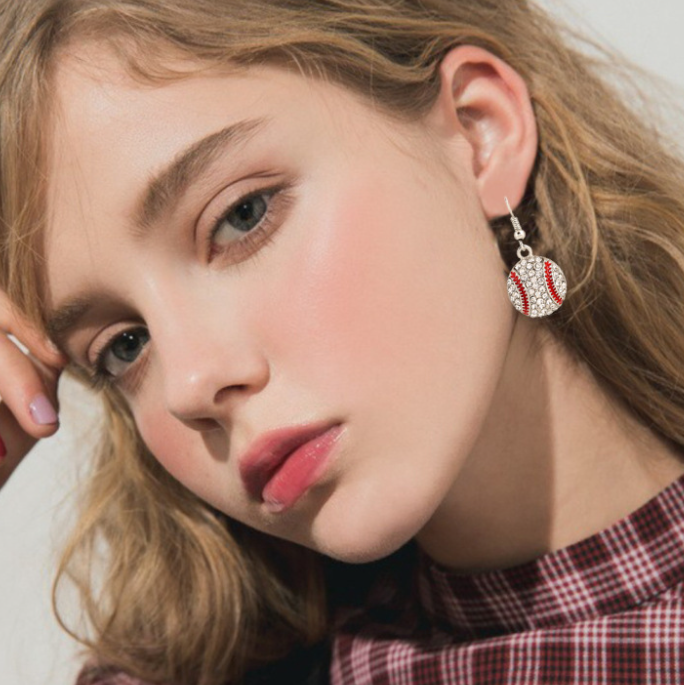 Rhinestone Sports Earrings