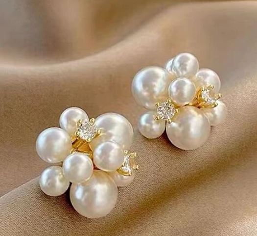 Pearl & Rhinestone Earrings