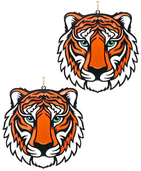 Tiger Epoxy Earrings