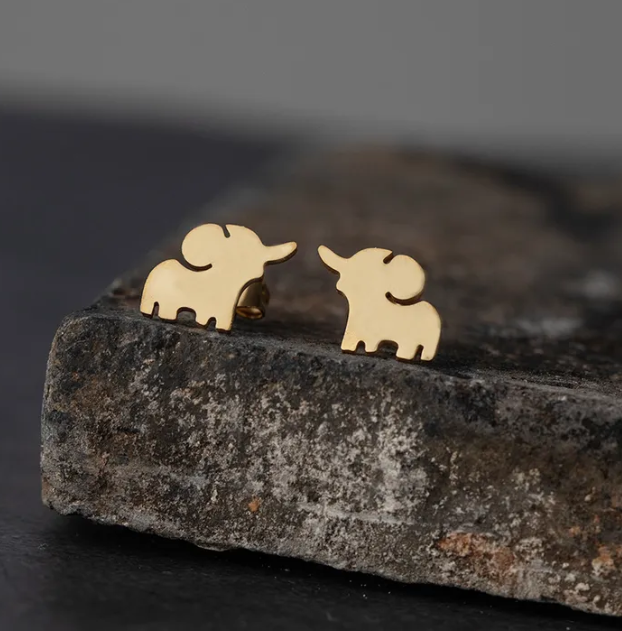 Micro Elephants Studs