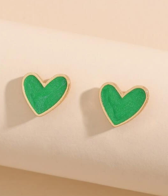 Heart Shaped Stud Earrings