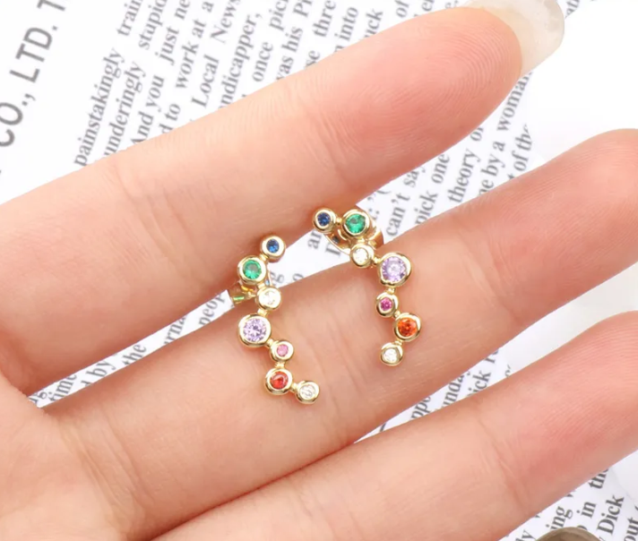 Micro Rainbow Studs