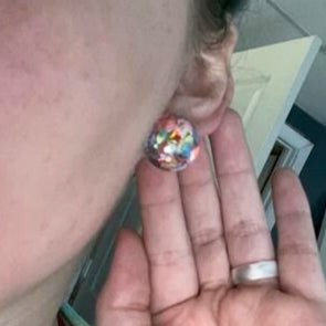 Party Ball Acrylic Stud Earrings