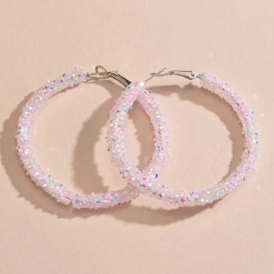 Glitter & Jelly Hoop Earrings
