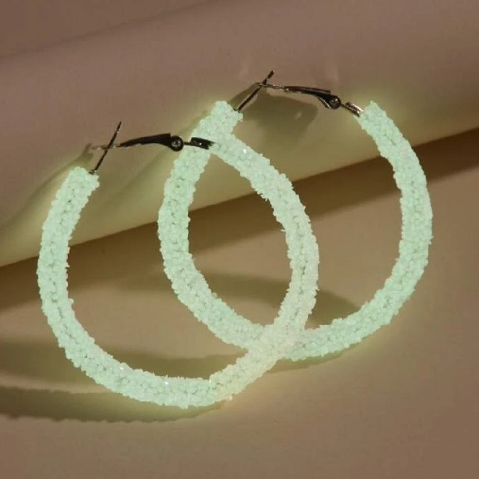 Glitter & Jelly Hoop Earrings
