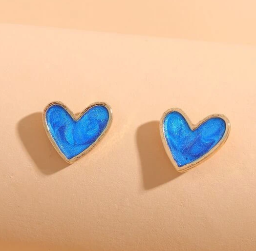 Heart Shaped Stud Earrings