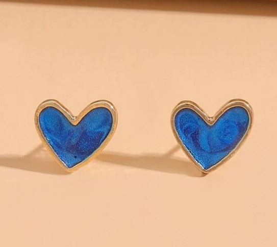 Heart Shaped Stud Earrings