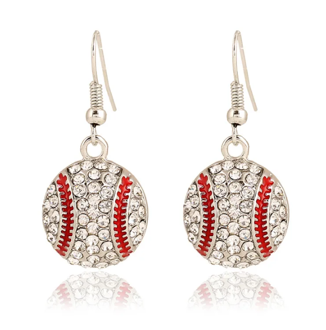 Rhinestone Sports Earrings