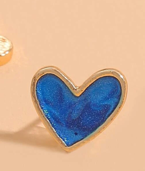 Heart Shaped Stud Earrings