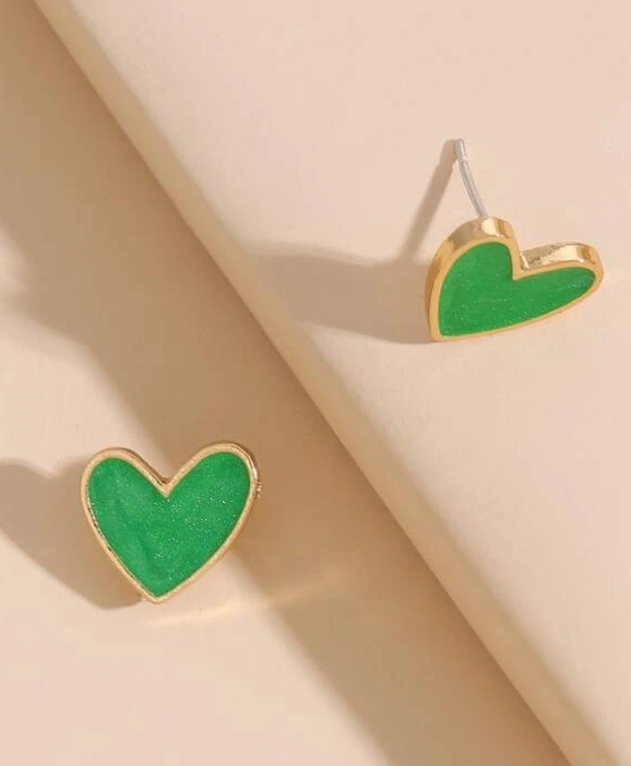 Heart Shaped Stud Earrings