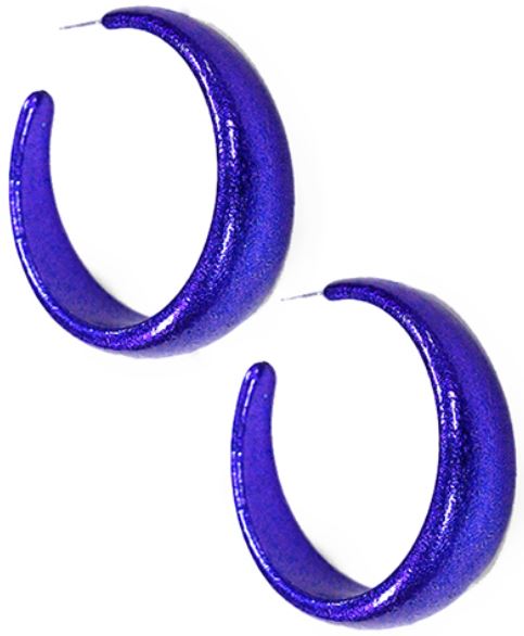 Metallic Coated Color Hoop Earrings