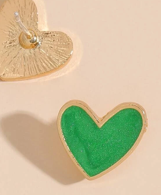 Heart Shaped Stud Earrings
