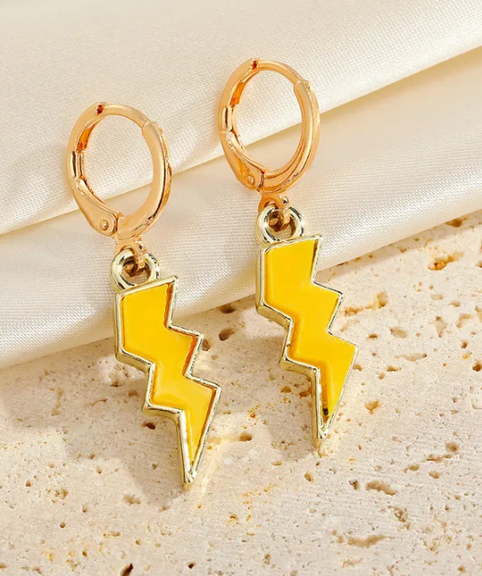 Lightning Bolt Retro Earrings