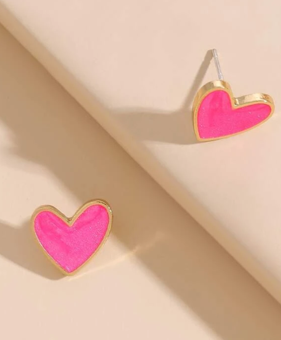 Heart Shaped Stud Earrings