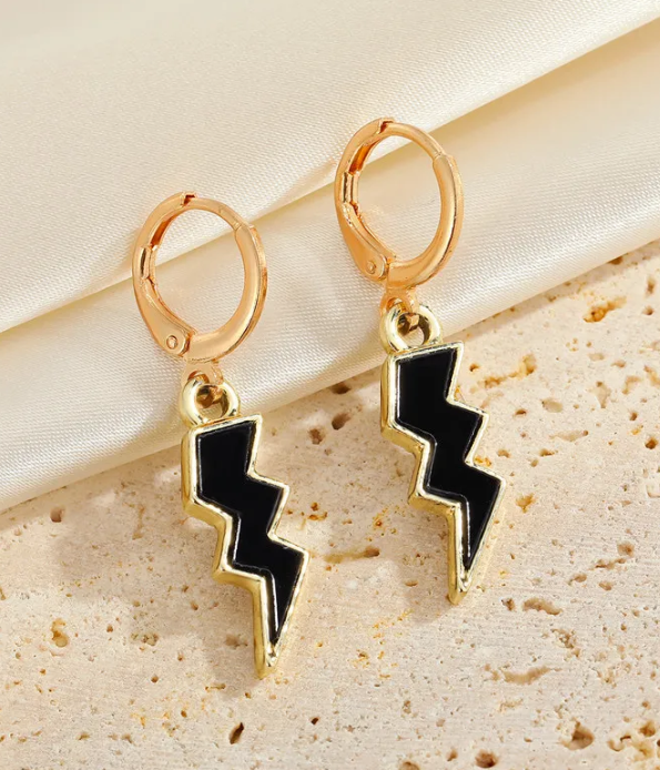 Lightning Bolt Retro Earrings