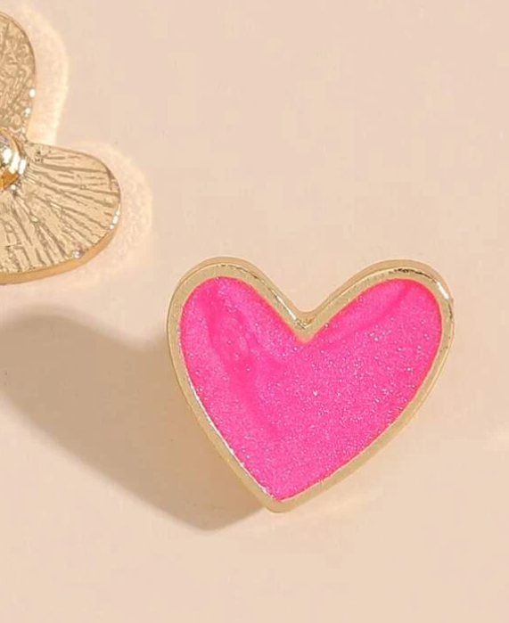 Heart Shaped Stud Earrings