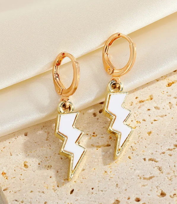Lightning Bolt Retro Earrings