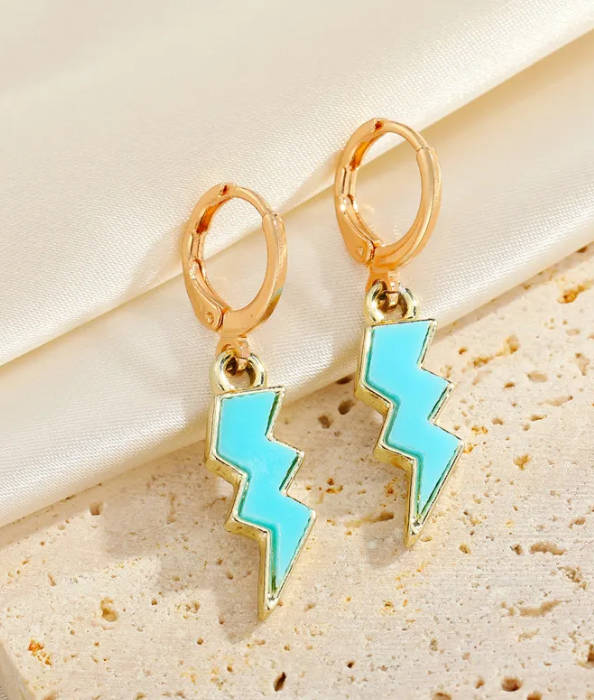 Lightning Bolt Retro Earrings