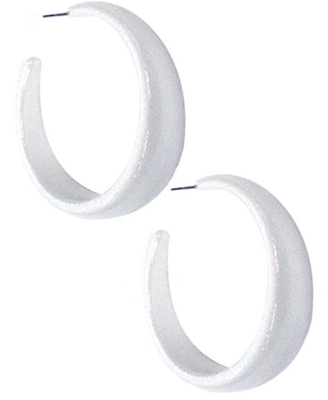 Metallic Coated Color Hoop Earrings