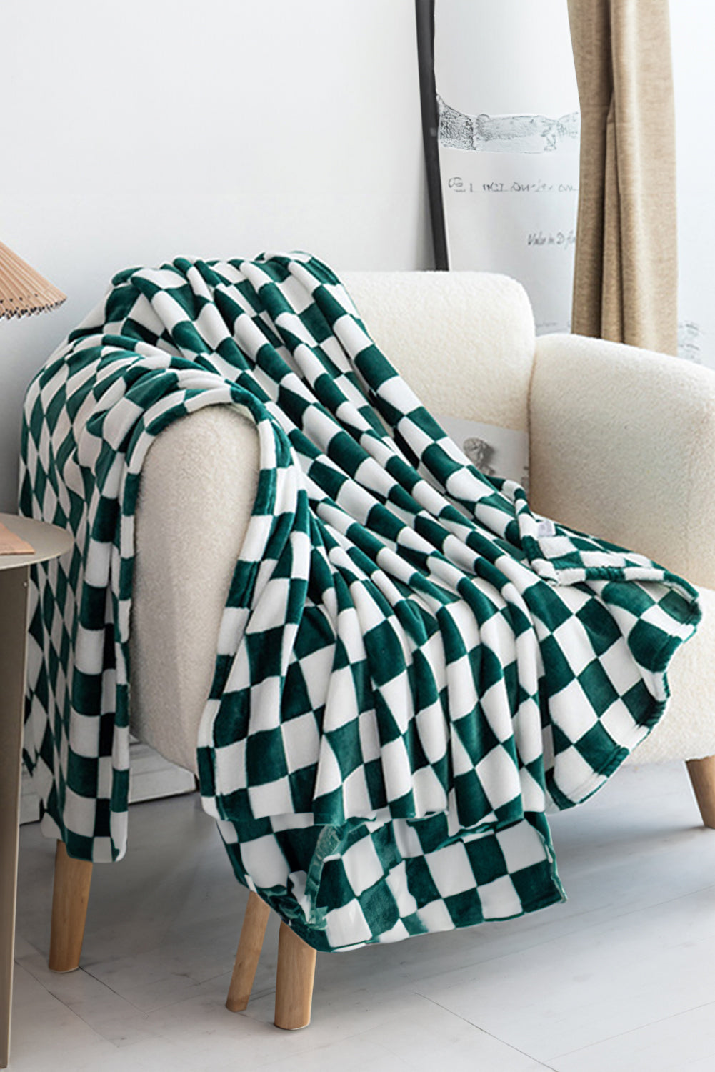 Orange Checkerboard Printed Soft Throw Blanket 120*200cm