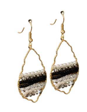 Teardrop Crystal Beaded Earrings