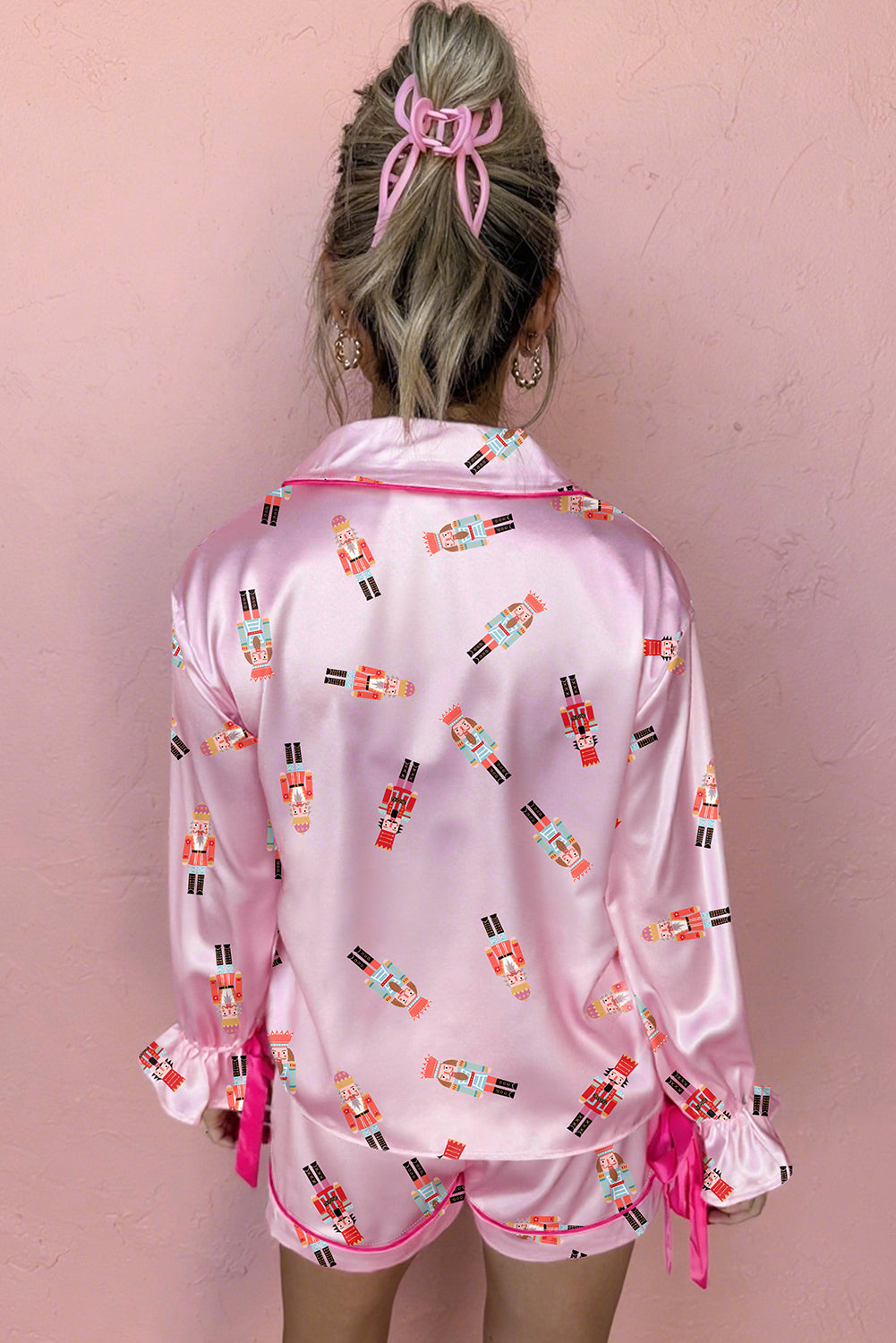 Pink Nutcracker Silk Pajama Set