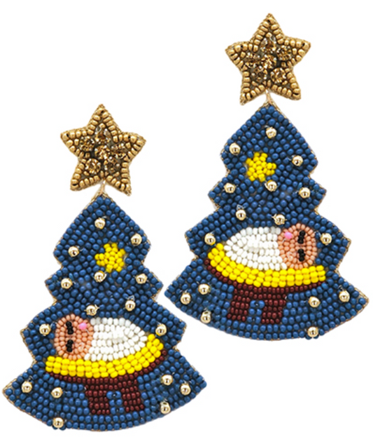 Christmas Nativity Tree Earrings